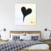 Schwarzes Herz - Leinwand (Insitu (Schlafzimmer))