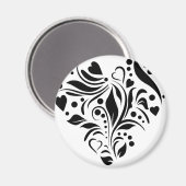Schwarzes Herz Magnet (Vorderseite/Rückseite)