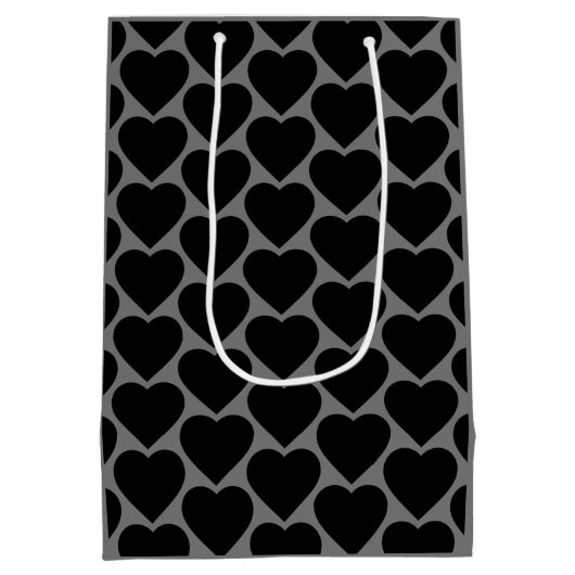 Schwarzes Herz Mittlere Geschenktüte (Rückseite)