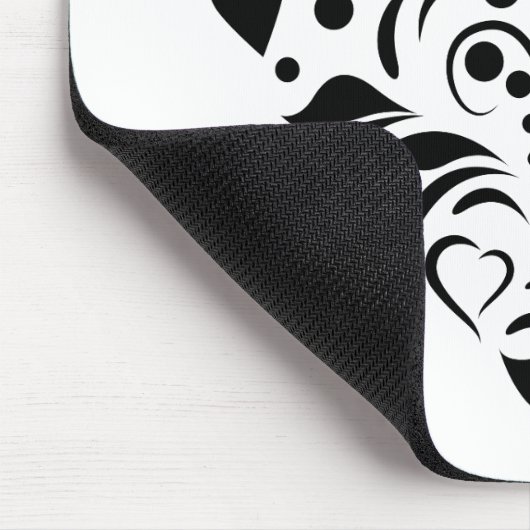 Schwarzes Herz Mousepad (Ecke)