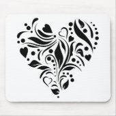 Schwarzes Herz Mousepad (Vorne)