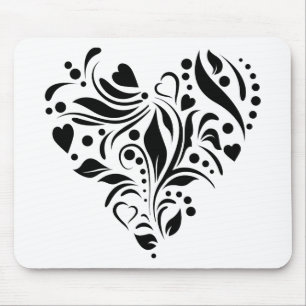 Schwarzes Herz Mousepad