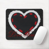 Schwarzes Herz Mousepad (Mit Mouse)