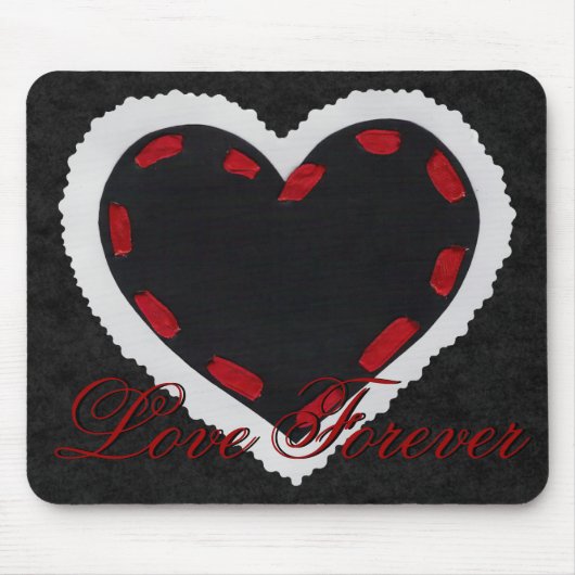 Schwarzes Herz Mousepad (Vorne)