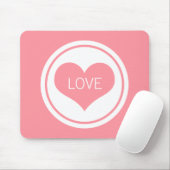 Schwarzes Herz Mousepad, rosa Mousepad (Mit Mouse)