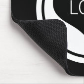 Schwarzes Herz Mousepad, Schwarz/Weiß Mousepad (Ecke)
