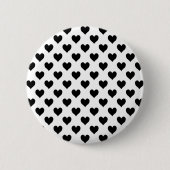 Schwarzes Herz Muster Button (Vorderseite)