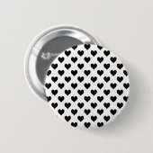 Schwarzes Herz Muster Button (Vorne & Hinten)