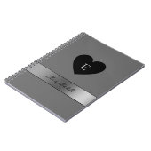 Schwarzes Herz Notizblock (Linke Seite)