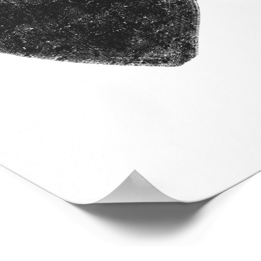 Schwarzes Herz Poster (Ecke)