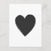 Schwarzes Herz Postkarte (Vorderseite)