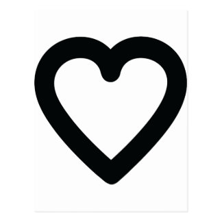 Schwarzes Herz Postkarten Zazzle.de