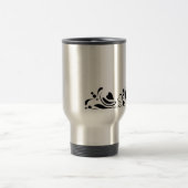 Schwarzes Herz Reisebecher (Mittel)