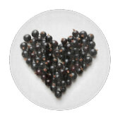 Schwarzes Herz Schneidebrett (Vorderseite)