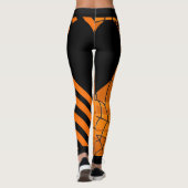 Schwarzes Herz Strip Spider Leggings (Rückseite)