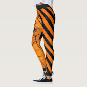Schwarzes Herz Strip Spider Leggings (Links)