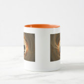 Schwarzes Herz und Golden Swirl Fraktal mit Liebe  Tasse (Zentrum)