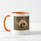 Schwarzes Herz und Golden Swirl Fraktal mit Liebe  Tasse (Links)