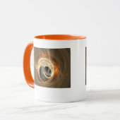 Schwarzes Herz und Golden Swirl Fraktal mit Liebe  Tasse (Vorderseite Links)