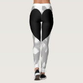 Schwarzes Herz zurück Leggings (Rückseite)