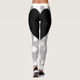 Schwarzes Herz zurück Leggings
