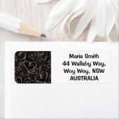 Schwarzes Herzmuster (Insitu)