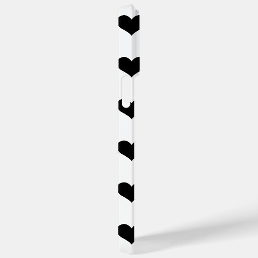 Schwarzes Herzmuster Case-Mate iPhone Hülle (Rückseite / Rechts)