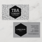 Schwarzes Hexagon - abstrakte 300117 Visitenkarte (Vorne/Hinten)