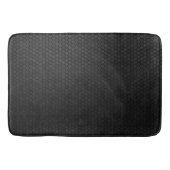 Schwarzes Hexagon Shape Design Badematte (Vorderseite)