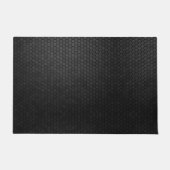 Schwarzes Hexagon Shape Design Fußmatte (Vorderseite)