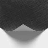 Schwarzes Hexagon Shape Design Geschenkpapier (Ecke)
