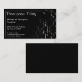 Schwarzes Hexagon Tile-Muster Elegant Moderne Visitenkarte (Vorne/Hinten)