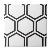 Schwarzes Hexagonmuster Fliese (Vorderseite)