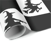 Schwarzes Hexen-Karopapier Geschenkpapier (Rolleneckpunkt)
