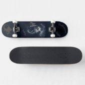 Schwarzes Hexenlicht Halloween Spuk Foto Skateboard (Horizontal)