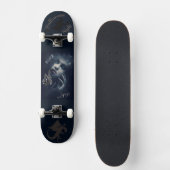 Schwarzes Hexenlicht Halloween Spuk Foto Skateboard (Vorderseite)
