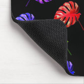 Schwarzes Hintergrundmousepad für tropische Blätte Mousepad (Ecke)