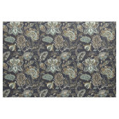 Schwarzes Hintergrundmuster antiker Paisley-Blumen Stoff (Fat Quarter (45,7 x 55,9 cm))