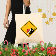 Schwarzes hinterlistiges Weihnachtsmann-Katze-US-W