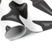 Schwarzes Hintern-Plug-Muster - anpassbar Geschenkpapier (Rolleneckpunkt)