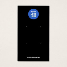 Schwarzes Hinzufügen des Logos Zwei Ohrensichtkart