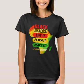 Schwarzes Historienmonat-Shirt Männer Frauen Afro  T-Shirt