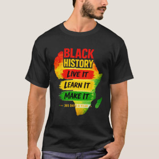 Schwarzes Historienmonat-Shirt Männer Frauen Afro  T-Shirt
