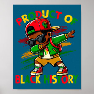 Schwarzes historisches Monats-Dabbing-Jungen-Produ Poster