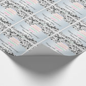 Schwarzes Hochzeits-Jahrestags-Foto des Geschenkpapier (Ecke)