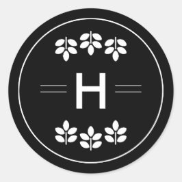 Schwarzes Hochzeitsgraben Runder Aufkleber