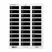 Schwarzes Hochzeitswappen-Monogramm 2 Initialen El (Vorne)