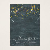 Schwarzes Holz Gold Ohrringe - Ketten-Display-Kart (Vorderseite)