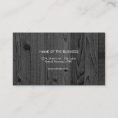 Schwarzes Holz Klassische Berufliche Retro Cool Visitenkarte (Rückseite)