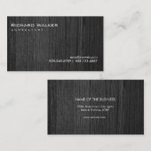 Schwarzes Holz Klassische Berufliche Retro Cool Visitenkarte (Vorne/Hinten)